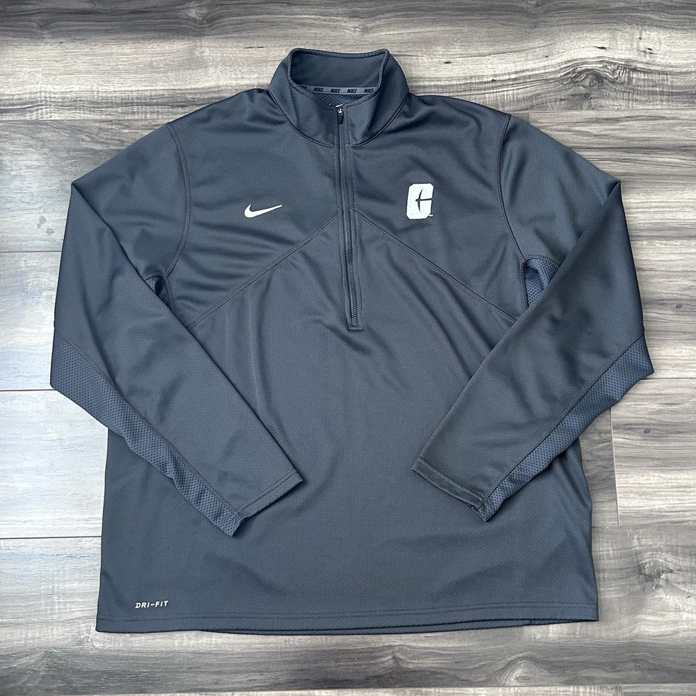 Nike Dri Fit UNC Charlotte 49ers Men's Size 2XL Pullover 1/2 Zip Jacket Gray